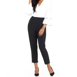 NWT Blk/White Ruffle Sleeve Jumpsuit